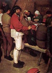 Peasant Wedding (detail) 1567 3 by Jan The Elder Brueghel
