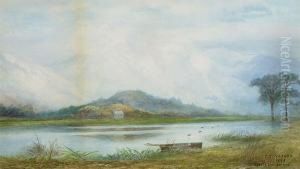 'dyfuce From Arthog'; A Figure On A Highland Path. by Thomas J. Watson