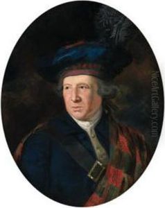 Portrait Of A Gentleman, Bust-length, With A Bonnet And A Kerrtartan Plaid