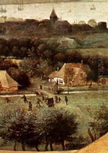 The Corn Harvest (detail) 1565 3 by Jan The Elder Brueghel