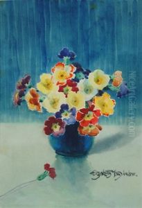 Primroses by Elizabeth Mary Watt