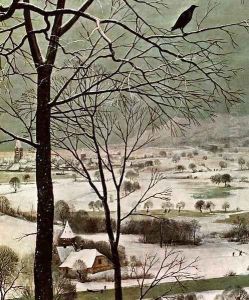 The Hunters in the Snow (detail) 1565 2 by Jan The Elder Brueghel