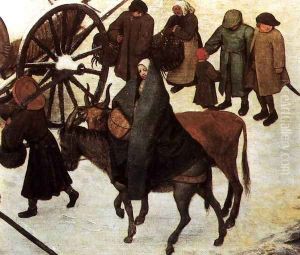 The Numbering at Bethlehem (detail) 1566 2 by Jan The Elder Brueghel