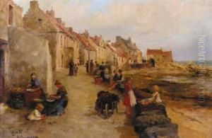 Fisherfolk, Pittenweem, Fife; And Figures On A Boulevard