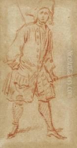 Homme En Pied by Louis Joseph, Dit Watteau De Lille