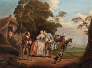 Escena Galante by Louis Joseph, Dit Watteau De Lille