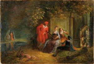 La Partie De Musique by Francois Louis Joseph Watteau