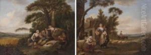 Le Repas Des Moissonneurs by Francois Louis Joseph Watteau
