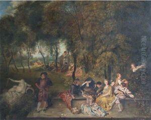 Fete Galante by Francois Louis Joseph Watteau
