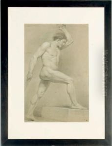 A Study Of A Male Nude by Francois Louis Joseph Watteau