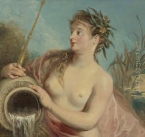 Nymphe De Fontaine by Jean-Antoine Watteau