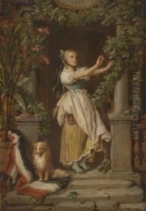 Junge Frau Beim Winden Einer
Girlande by Joseph Watter