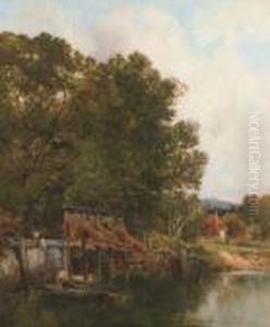 Eel Traps On The Stour by Frederick Waters Watts
