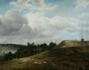River Valley And Sheep Fold by Frederick Waters Watts