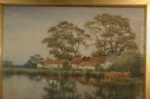 Farmstead With Pond And Ducks