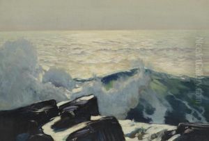 Rocky Coast And Sea by Frederick Judd Waugh