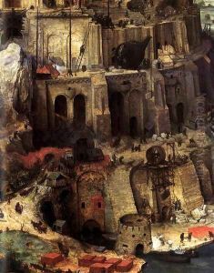 The Tower of Babel (detail) 1563 5 by Jan The Elder Brueghel