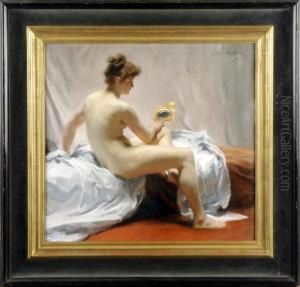 Nu Au Miroir by Emile Charles Wauters