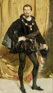 Portrait D'un Acteur De Theatre by Emile Charles Wauters