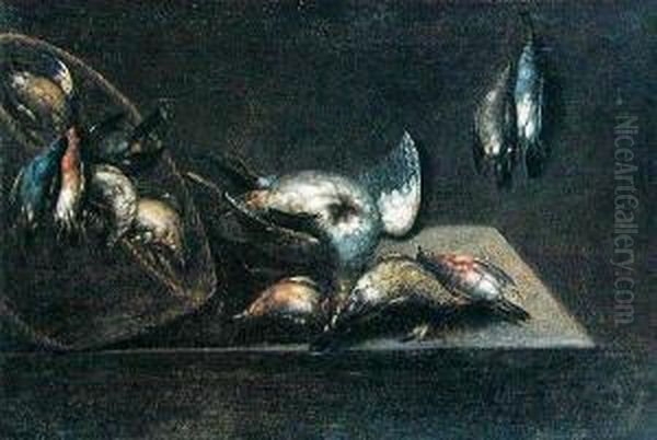 Martwa Natura Z Ptakami I Koszem,ok.1720-1725 - view 1