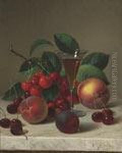 ''still Life With Cherries, Peaches And Plums'' by Andrew John Henry Way