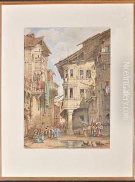 A Continental Street Scene - view 1