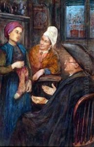 Figures In Cottage Interior - view 1