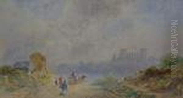 Looking Over Whitby From Ruswarp Lane - view 1