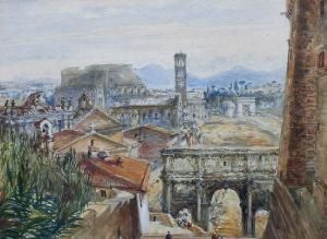 View Of The Forum And Colloseum, Rome
