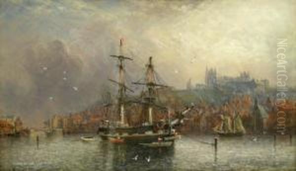 Sailing Ship At Anchor In Whitby Harbour - view 1
