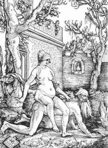 Aristotle And Phyllis by Hans Baldung Grien
