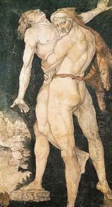 Hercules and Antaeus, c.1530 by Hans Baldung Grien