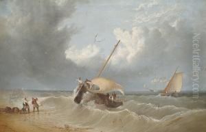 The Bawdsey Ferry Near Felixstow by Archibald Webb
