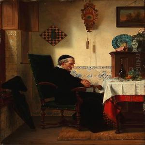 Interior With A Praying Monk - view 1