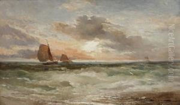 Fishing Boats Off A Coast - view 1