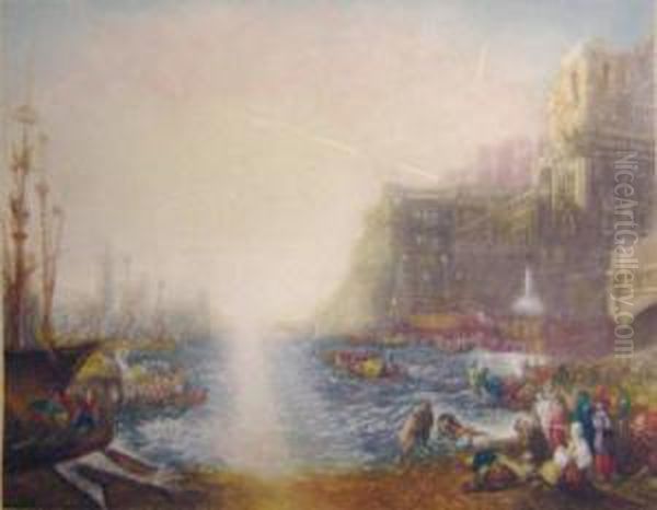 After Joseph Mallord William Turner , 'view Of Venice-regulus', Mezzotint, 42cm X 53cm, Signed, Framed - view 1