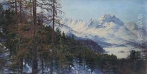 A Snowy Mountain Landscape by Maria D. Webb Robinson