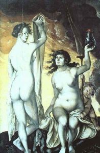 Sacred and Profane Love by Hans Baldung Grien