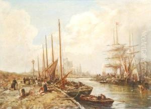 Peel Harbour, Isle Of Man by William Edward Webb