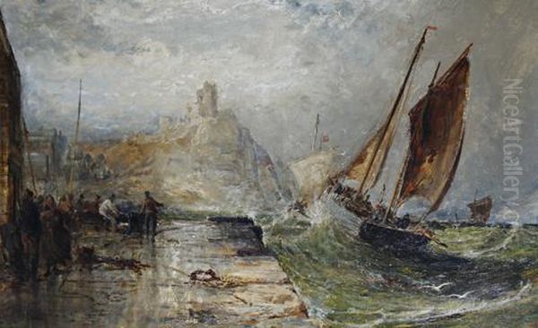 Shipping Off A Pier In Choppy Waters - view 1