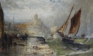 Shipping Off A Pier In Choppy Waters