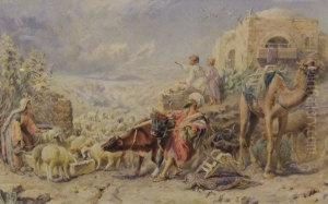 An Egyptian Watering Hole by William J. Webbe or Webb