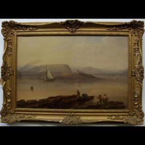 Coastal View With Fisherfolk