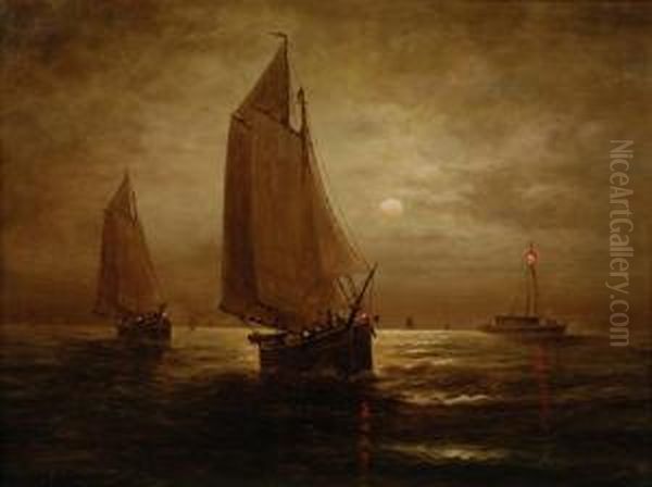 Moonlight On Long Island Sound - view 1