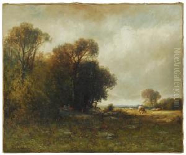 New England Lanscape With Cattle - view 1