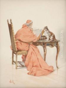 La Lecture Du Cardinal by Alfred Charles Weber