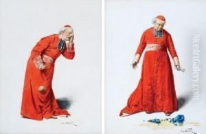 Portraits Of Cardinals by Alfred Charles Weber