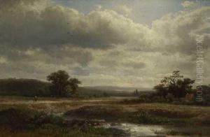 Bachlandschaft. by August Weber