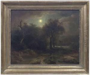 Nightly Landscapeat Moonlight by August Weber