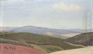 Mittelgebirgslandschaft by August Weber